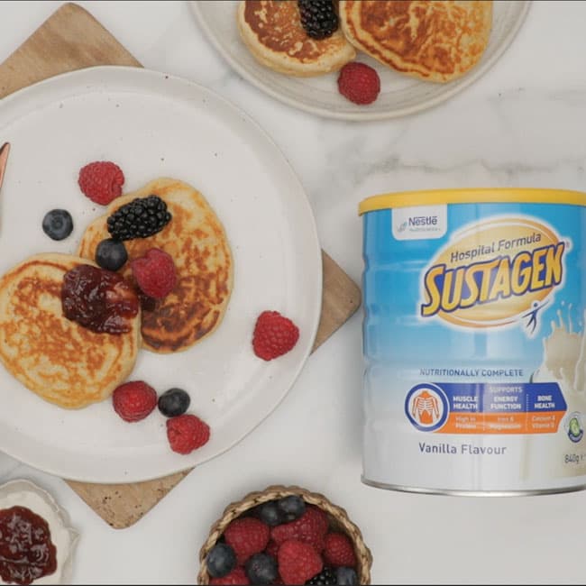 Peanut Butter & Jam Pancakes