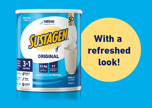 Sustagen Refreshed Look.